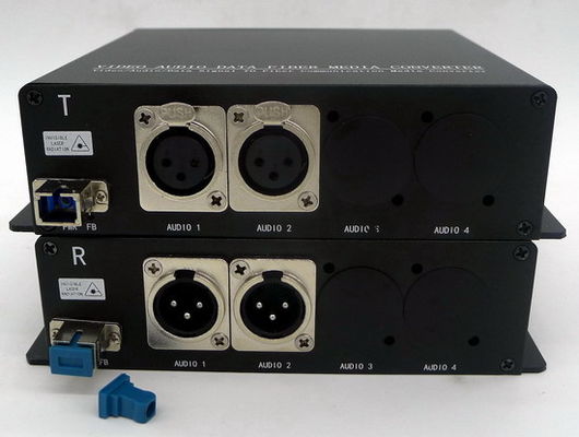 2ch сбалансировало аудио XLR к конвертеру волокна с одиночным соединителем режима ST/LC/FC/SC оптически