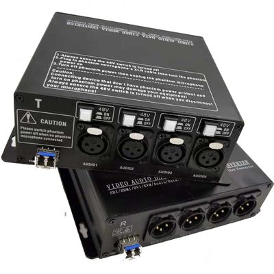 XLR цифров к конвертеру оптического волокна с Switchable фантомным электропитанием 48V