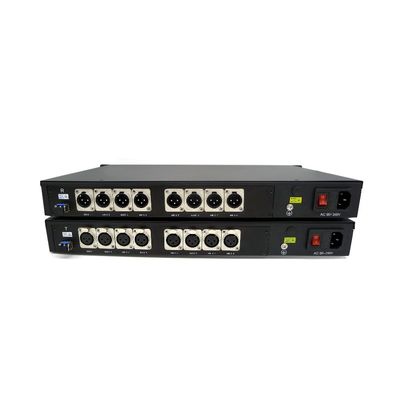 Сбалансированное аудио 8ch XLR к студии передачи конвертера волокна