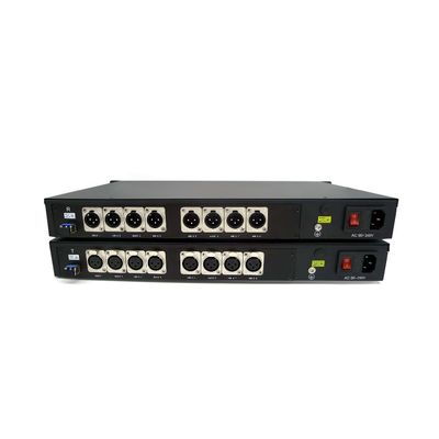 Сбалансированное аудио 8ch XLR к студии передачи конвертера волокна