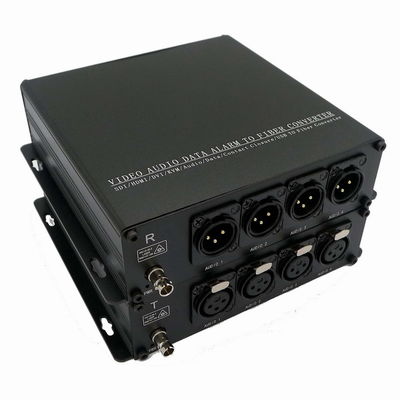 4Ch сбалансировало аудио к конвертеру волокна с модулем SFP соединителя XLR