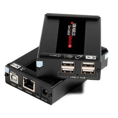 2 гаван наполнитель USB 2,0 над кабелем Cat5/Cat6